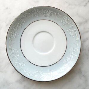 Vintage Laureate Japan 5651 Saucer Blue White Floral Silver